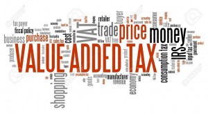 Value added tax VAT - finance issues and concepts tag cloud illustration. Word cloud collage concept.