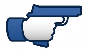 Like thumbs up symbol icon with gun, vector illustration.