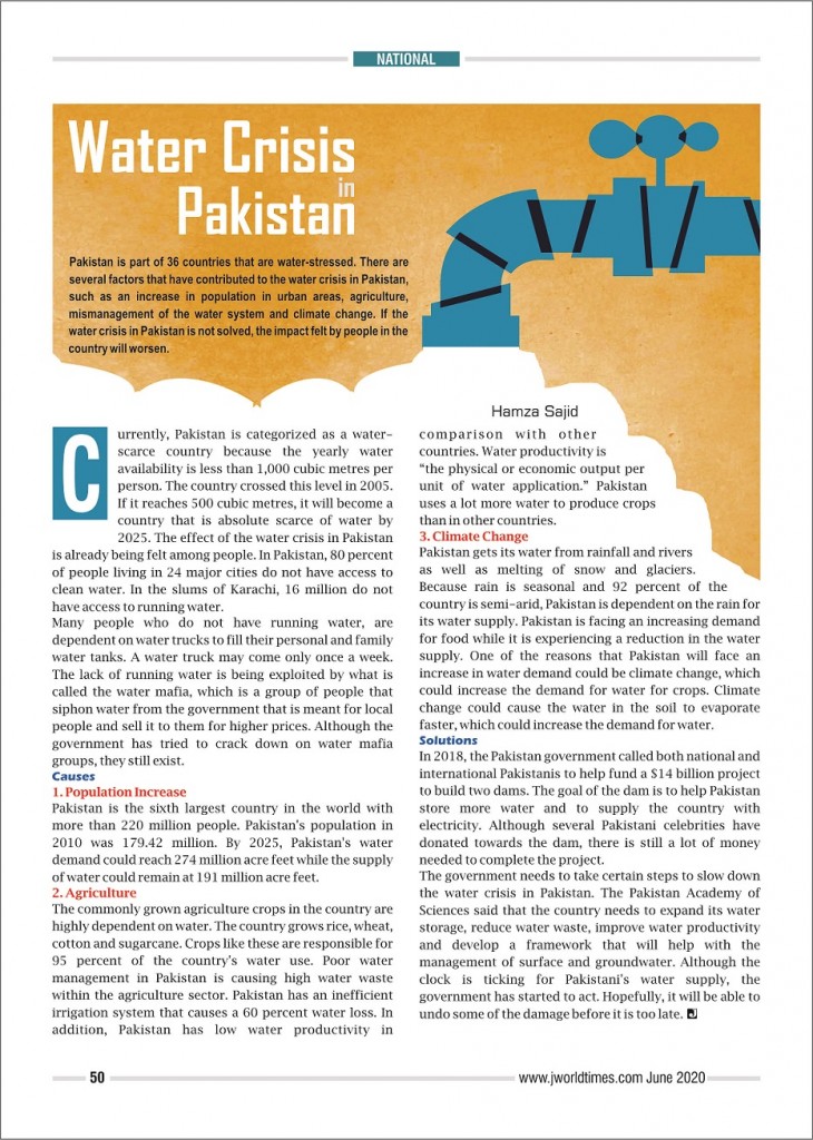 Water Crisis in Pakistan Jahangir's World Times